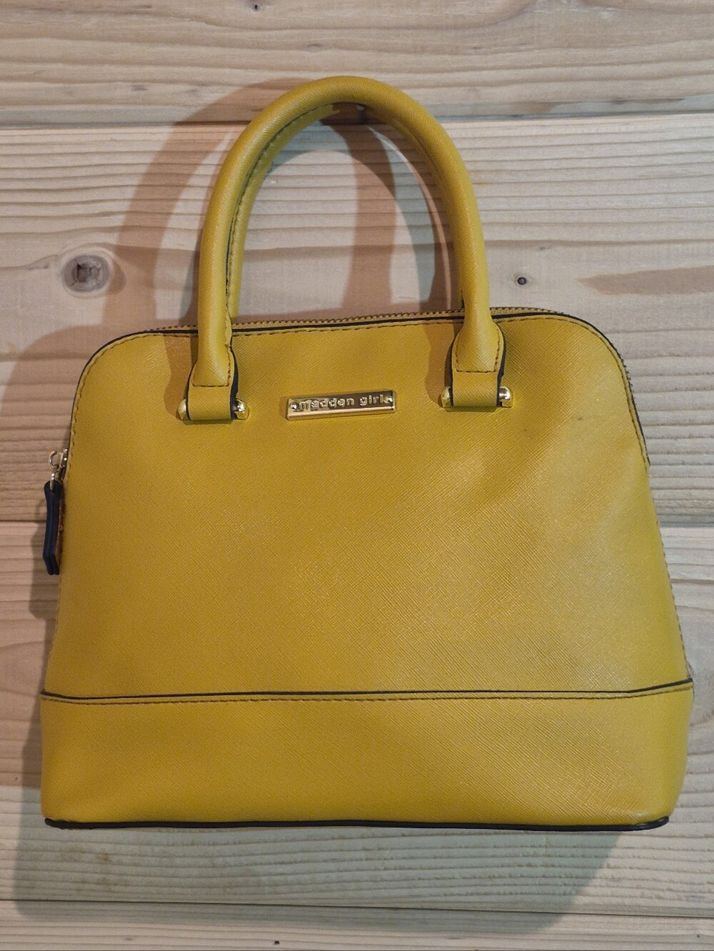 Madden Girl Mustard Dome Satchel Tote